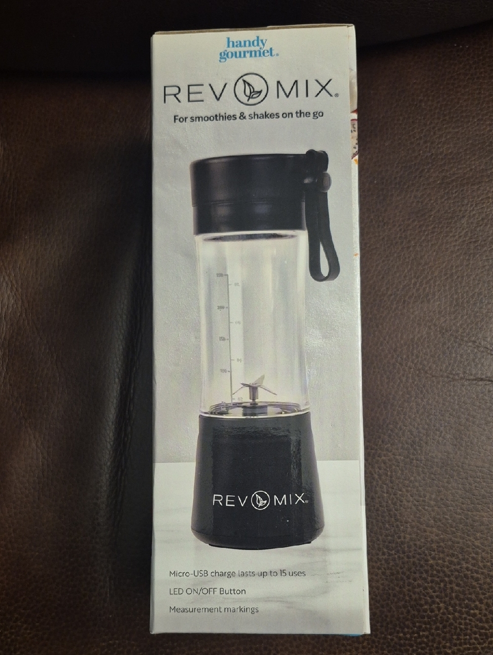 Handy Gourmet REVMIX Portable Blender - Black/Clear